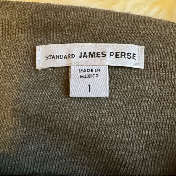 James Perse Olive Cowl Neck - Size 1/Small. Effortless Chic Meets Cozy Comfort - Picture 5 of 5